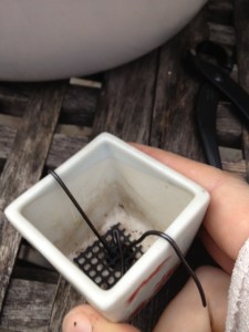 Mesh installed and tie in wires ready to accept the tree.